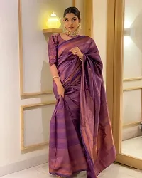 Beautiful Art Silk Saree with Blouse piece-thumb3