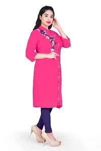 K Sam's Rayon Pink Straight Kurti (KS-2449)-thumb4