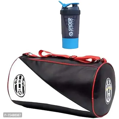 JAISBOY Juvents Gym Bag Combo Sports Men's Combo of Leather Gym Bag, Sopider Bottle Blue Fitness Kit Accessories