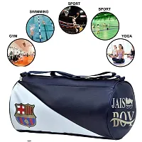 JAISBOY Combo Set of Gym Bag Duffel Bag with Shoulder Strap for Men  Women with Hand Gripper for Daily Exercise (White)-thumb2