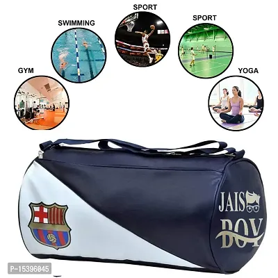 JAISBOY Combo Set of Gym Bag Duffel Bag with Shoulder Strap for Men  Women with Hand Gripper for Daily Exercise (White)-thumb3