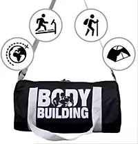 Body bulding Gym Bag Duffel Bag with Shoulder Strap for Men  Women with Wrist Support Band for Daily Exercise (red)-thumb2