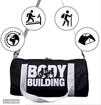 Body bulding Gym Bag Duffel Bag with Shoulder Strap for Men  Women with Wrist Support Band for Daily Exercise (red)-thumb3