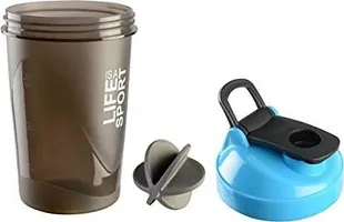 JAISBOY Black Gym Bag Combo Sports Men's Combo of Leather Gym Bag, Life Bottle Blue Shake Fitness Kit Accessories-thumb3