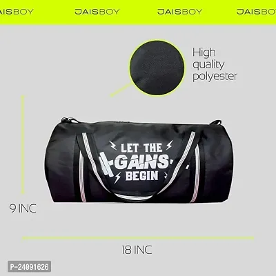 Gym Bag for  Sports Duffle Bag Water Resistance Polyester black Gym Bag-thumb2