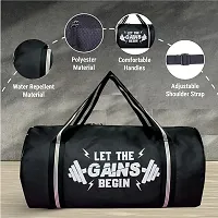 Gym Bag for  Sports Duffle Bag Water Resistance Polyester black Gym Bag-thumb2