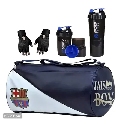 Buy Gym Accessories Combo Set for Men and Women Workout Gym Bag/Duffle Bag,  Black Gloves and Blue Spider Shaker/Bottle Online In India At Discounted  Prices