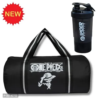 Gym Bag Sports Mens  Women Polyester Gym Bag with Shaker Spider Bottle Fitness Kit Accessories