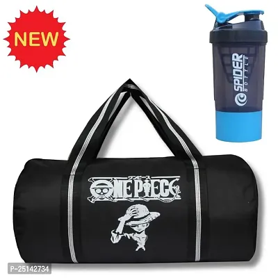 Gym Bag Sports Mens  Women Polyester Gym Bag with Shaker Spider Bottle Fitness Kit Accessories