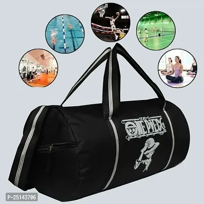 Anime printed Gym Bag Combo for Men Gym Bag with Shakers for Protein Shake with 2 Storage Compartment ,high qulity gym Gloves Gym kit for Men and Women Gym Bag  Fitness Kit-thumb3