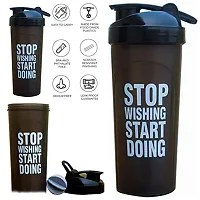 Combo Set Gym Bag with green Wrist Support Band and Blue stop Bottle and High quality black Glove-thumb4