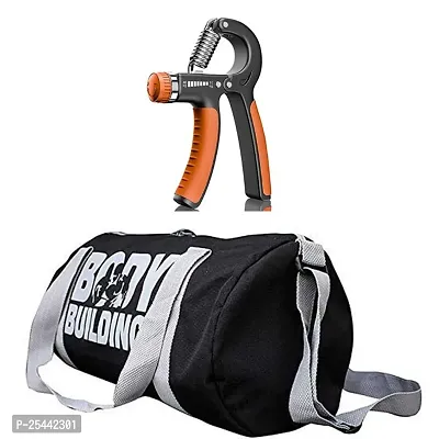 Body bulding Gym Bag Combo Set of Gym Bag for Men  Women with Hand Gripper for Daily Exercise-thumb0