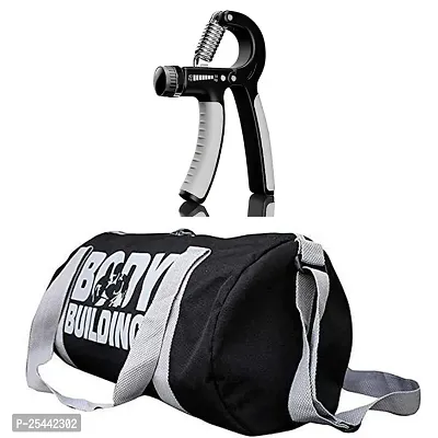 Body bulding Gym Bag Combo Set of Gym Bag for Men  Women with Hand Gripper for Daily Exercise