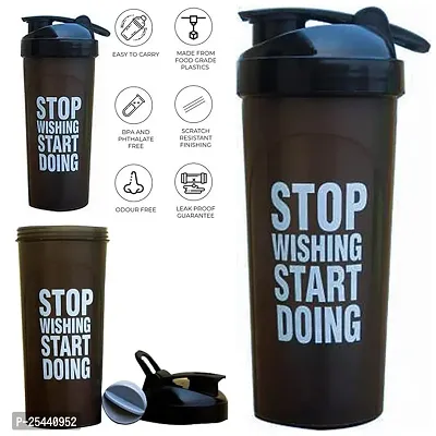 Sports Mens Combo of Leather Gym Bag, stop Shaker bottle with black Gloves Fitness Kit Accessories-thumb3