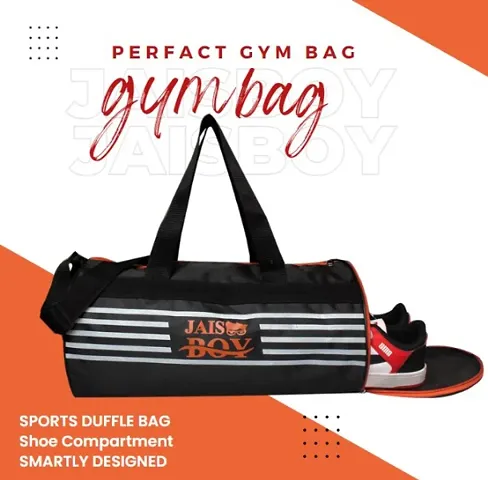 Polyester Duffel Gym Bag Shoe Compartment Shoulder Bag, Sports Bag for Men  Women with Separate