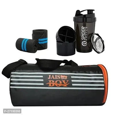 Gym Bag Shoe Compartment Shoulder with Gym Shaker Protein Sipper high Quality Gym Wrist Support Band Gloves for Men  Women