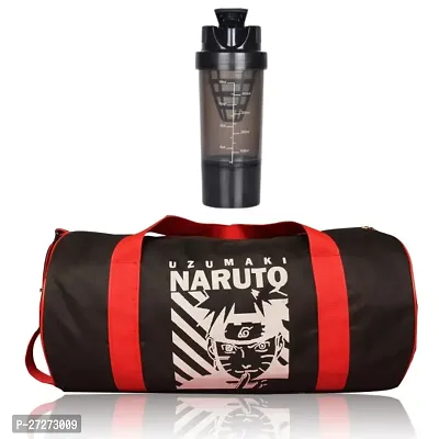 Combo Sports Bag Mens Gym Bag, and with Gym Shaker Protein Spider Sipper Anime printed Gym Bag-thumb0