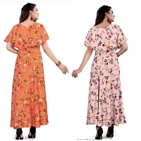 Multicoloured Crepe Printed Ethnic Gowns For Women-thumb1