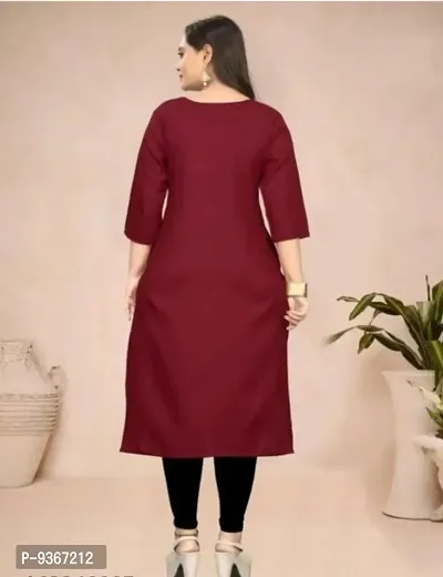 Fashionable Cotton Black Design Maroon Kurti-thumb2