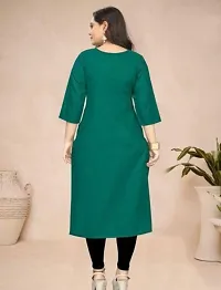 Fashionable Cotton Black Design Green Kurti-thumb1