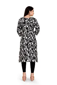 Trendy Crepe Printed Kurti Black |Kurti For Women-thumb3