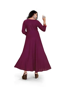 Stylish Heavy Rayon Anarkali Gown For Women Red-thumb3