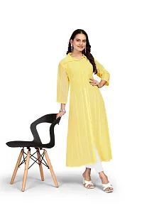 Trendy Chiffon Solid Kurta For Women Pack Of 2-thumb1