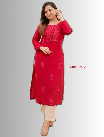 RAYON EMBROIDERED KURTA SET