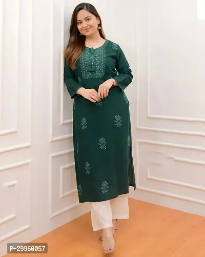 Rayon Sunflower Embroidered Kurti For Women. Combo OF 2|-thumb2