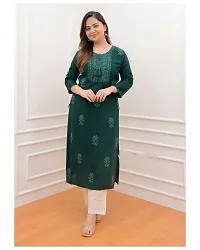 Rayon Sunflower Embroidered Kurti For Women. Combo of 2|-thumb4