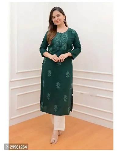 Rayon Sunflower Embroidered Kurti For Women. Combo of 2|-thumb5