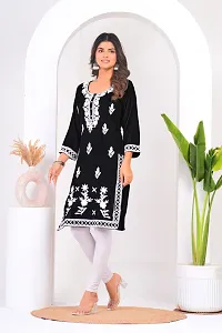 Trendy Rayon Embroidered Kurti For Women-thumb1