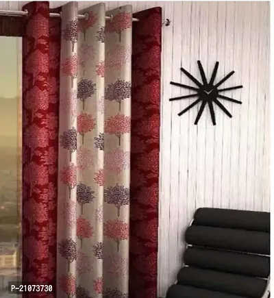 Stylish Multicoloured Polyester Printed Door Curtains