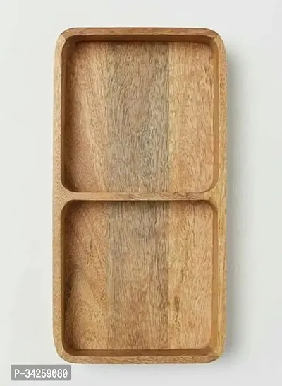 Stylish Wooden Serving Tray Dinner Plate