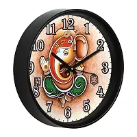 Decorative Wall Clock Home Living Analog 10 cm X 10 cm Wall Clock  (Black, With Glass, Standard)-thumb1