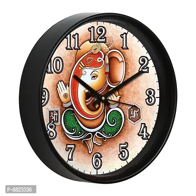 Decorative Wall Clock Home Living Analog 10 cm X 10 cm Wall Clock  (Black, With Glass, Standard)-thumb2