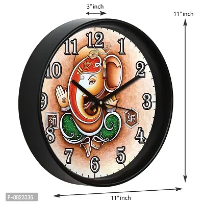 Decorative Wall Clock Home Living Analog 10 cm X 10 cm Wall Clock  (Black, With Glass, Standard)-thumb3