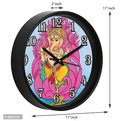 Decorative Wall Clock Home Living Analog 10 cm X 10 cm Wall Clock  (Black, With Glass, Standard)-thumb3