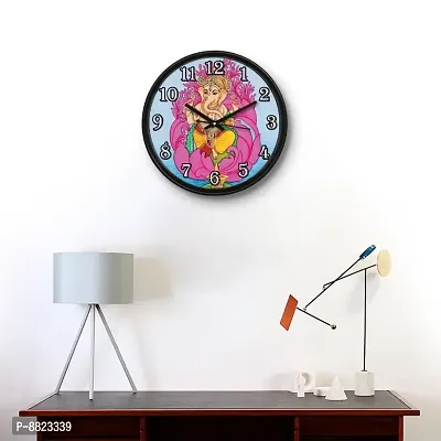 Decorative Wall Clock Home Living Analog 10 cm X 10 cm Wall Clock  (Black, With Glass, Standard)-thumb5