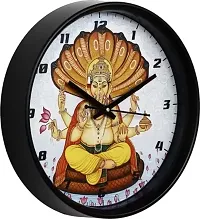 Decorative Wall Clock Home Living Analog 10 cm X 10 cm Wall Clock  (Black, With Glass, Standard)-thumb1