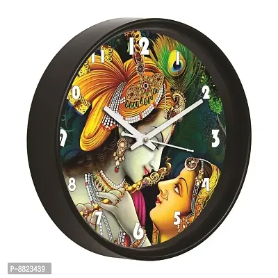 Decorative Wall Clock Home Living Analog 10 cm X 10 cm Wall Clock  (Black, With Glass, Standard)-thumb2