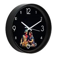 Decorative Wall Clock Home Living Analog 10 cm X 10 cm Wall Clock  (Black, With Glass, Standard)-thumb1