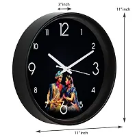 Decorative Wall Clock Home Living Analog 10 cm X 10 cm Wall Clock  (Black, With Glass, Standard)-thumb2