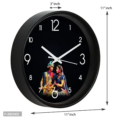 Decorative Wall Clock Home Living Analog 10 cm X 10 cm Wall Clock  (Black, With Glass, Standard)-thumb3