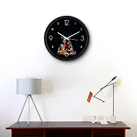 Decorative Wall Clock Home Living Analog 10 cm X 10 cm Wall Clock  (Black, With Glass, Standard)-thumb4