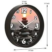 Decorative Wall Clock Home Living Analog 10 cm X 10 cm Wall Clock  (Black, With Glass, Standard)-thumb2