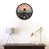 Decorative Wall Clock Home Living Analog 10 cm X 10 cm Wall Clock  (Black, With Glass, Standard)-thumb4