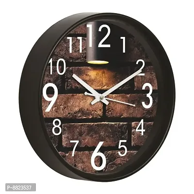 Decorative Wall Clock Home Living Analog 10 cm X 10 cm Wall Clock  (Black, With Glass, Standard)-thumb2