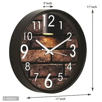 Decorative Wall Clock Home Living Analog 10 cm X 10 cm Wall Clock  (Black, With Glass, Standard)-thumb3