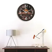 Decorative Wall Clock Home Living Analog 10 cm X 10 cm Wall Clock  (Black, With Glass, Standard)-thumb4